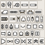 Science Art: <i>Pfd-symbols</i>, from the free open source program, Dia.