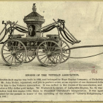 Science Art: “Engine of the Veteran Association” from <i>Our Firemen: A History of the New York Fire Department</i>, 1899. Science Art: “Engine of the Veteran Association” from <i>Our Firemen: A History of the New York Fire Department</i>, 1899.
