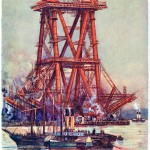 Science Art: <i>Building the Forth Bridge</i>, by Charles J. de Laoy, 1909 Science Art: <i>Building the Forth Bridge</i>, by Charles J. de Laoy, 1909