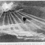 Science Art: <i>Paillettes de glace eclairées par les rayons du soleil observées en ballon</i>, by M. Albert Tissandier