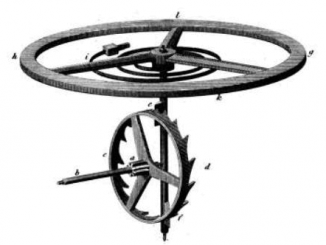 Scientific illustration of a watch escapement