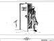 Scientific illustration - a cartoon of a tranparent human, a visible skeleton, emerging from an X-ray laboratory.