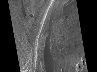 A stereoscopic image of Mars. Or half of a stereo image, at least.