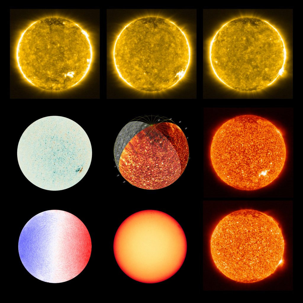 Scientific illustrations of the sun from the European Space Agency's Solar Observer mission