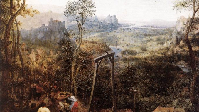 Magpie on the Gallows, a mathematical illustration of an impossible object
