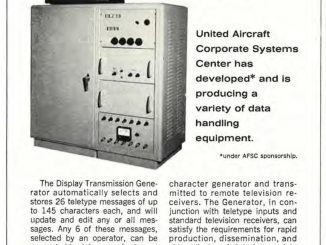Scientific Illustration of a 1960s computer monitor, a display transmission generator by United Aircraft