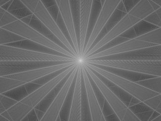 Scientific illustration of a Siemens star, a pattern used to calibrate optical equipment. It's a resolution tester.