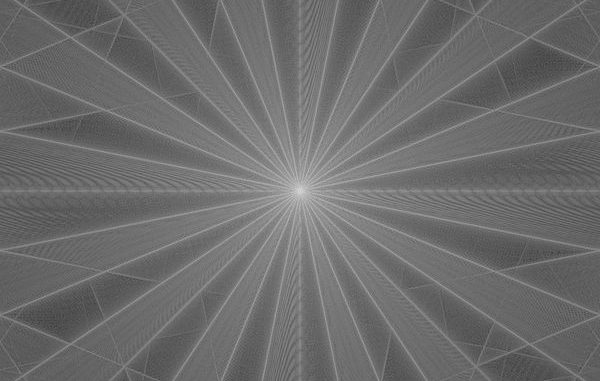 Scientific illustration of a Siemens star, a pattern used to calibrate optical equipment. It's a resolution tester.
