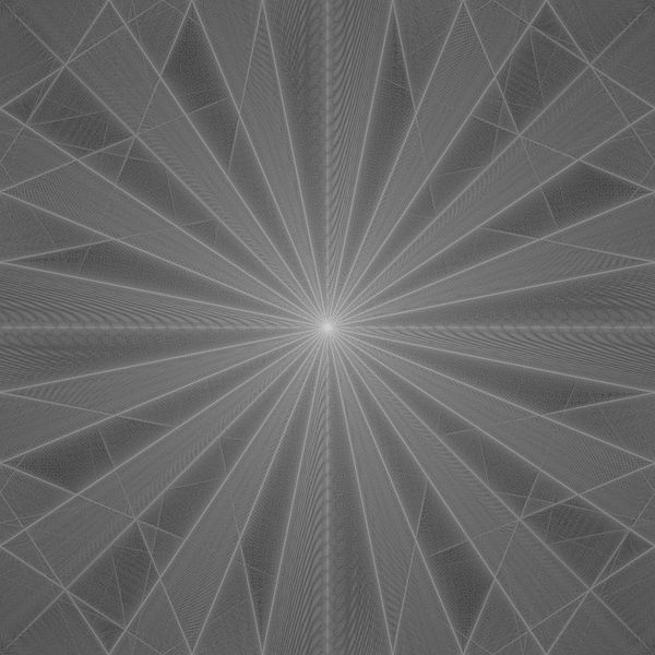 Scientific illustration of a Siemens star, a pattern used to calibrate optical equipment. It's a resolution tester.
