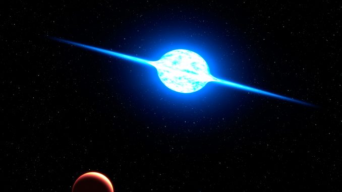 Scientific illustration of a star spinning