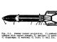 Scieintific illustration of a rocket from the 1950s.