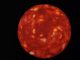 Scientific illustration of Proxima Centauri, or rather, a chorizo published as a star photo to illustrate that people trust social media too much.
