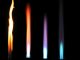 Scientific illustration of different kinds of flames produced by a Bunsen burner