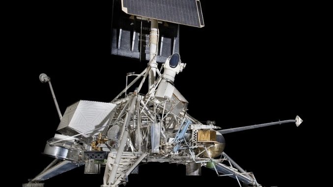 Scientific Illustration of the Lunar Lander Surveyor from the National Air and Space Museum
