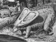 Scientific illustration of a Torosaurus, the dinosaur with the largest skull.