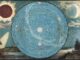 Scientific illustration of the solar system, as a map of the night sky, from the 1800s. It's like a Victorian planetarium.