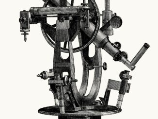 Scientific illustration of a machine to track the height of a thing.