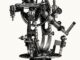Scientific illustration of a machine to track the height of a thing.