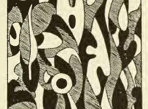 Scientific Illustration depicting how eye-spots draw attention even in a confusing visual field.