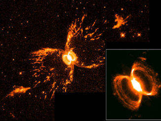 Scientific illustration of the Southern Crab Nebula, or the nebula inside the nebula.