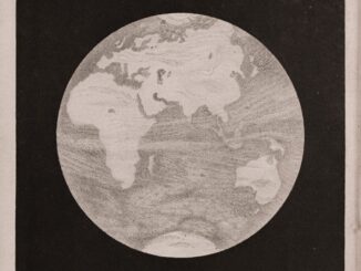 Scientific illustration of the planet Earth as seen from space, possibly the first such image ever created, at least in the modern era.