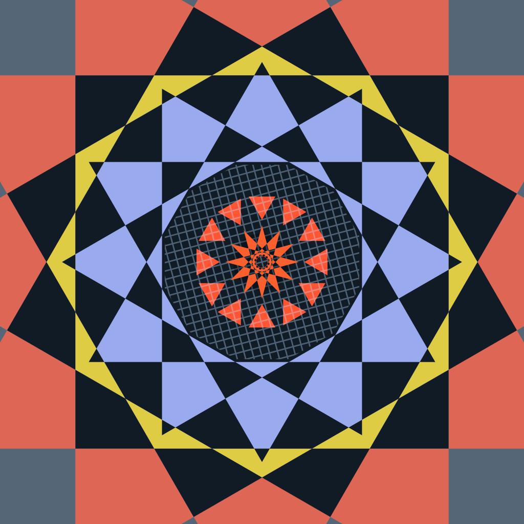 Scientific illustration of angles, forming squares, rectangles, and other polygons. Mathematics in colorful patterns.