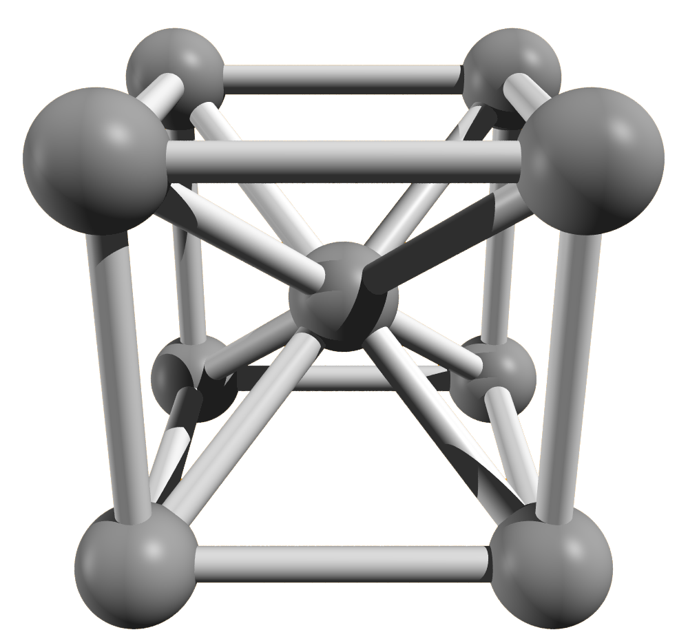 Science Art: <i>Body-centered cubic (bcc) unit cell of iron</i>, 2009